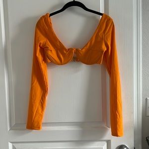 Orange crop top